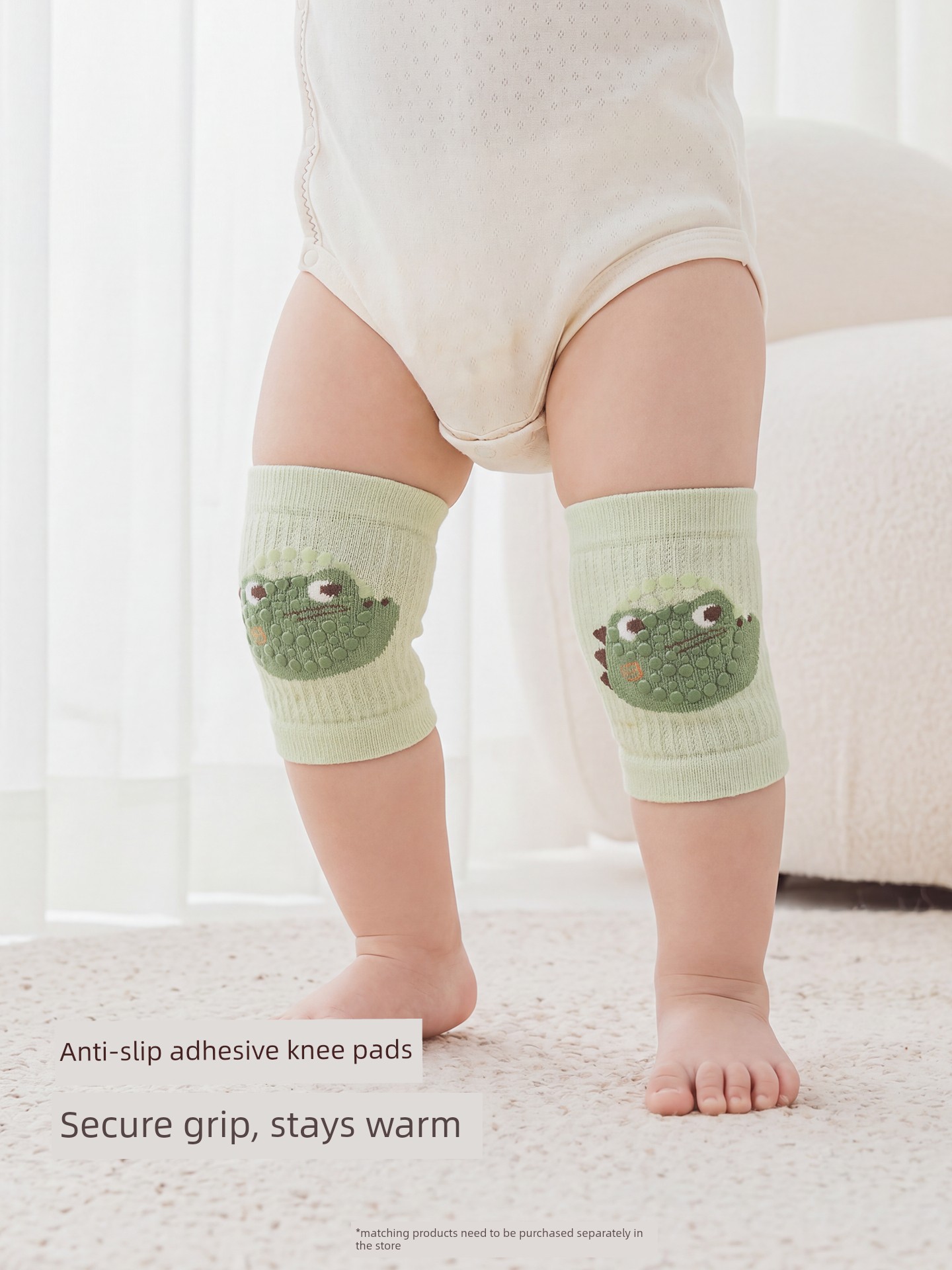 Baby Walking Anti-Fall Protector, All-Season Infant Leg Protection Gear, Knee Crawling Anti-Slip Knee Pads — 3