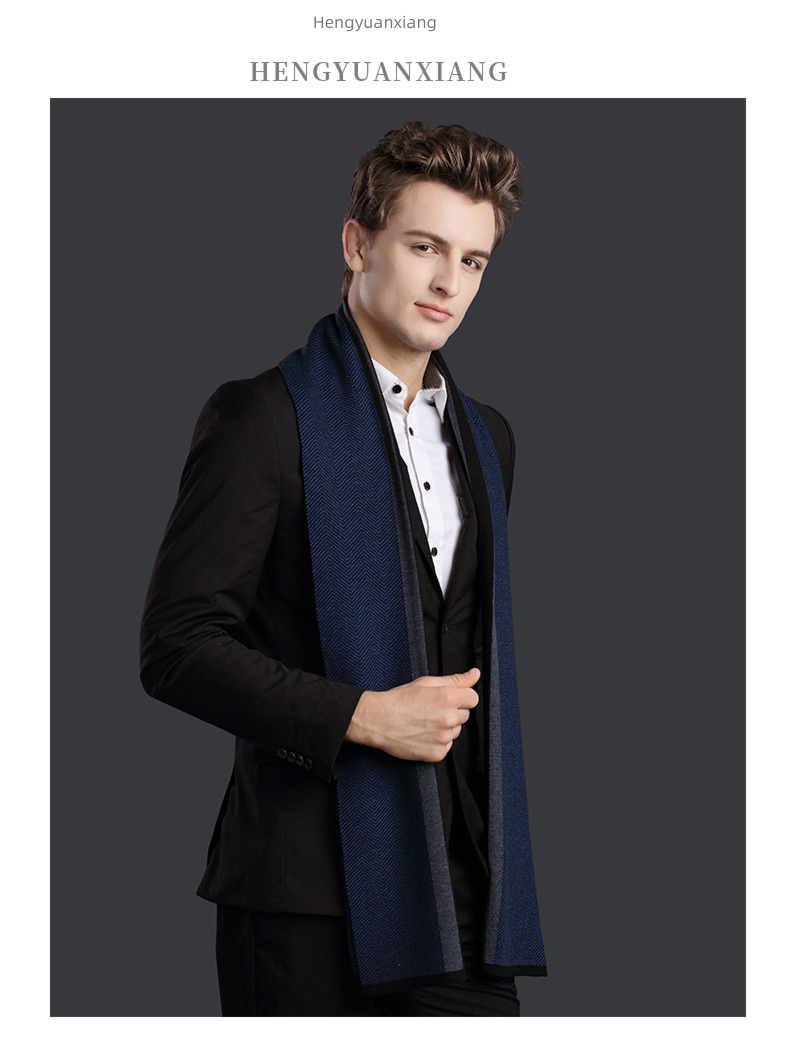 hyz  wool man Autumn and winter business affairs scarf