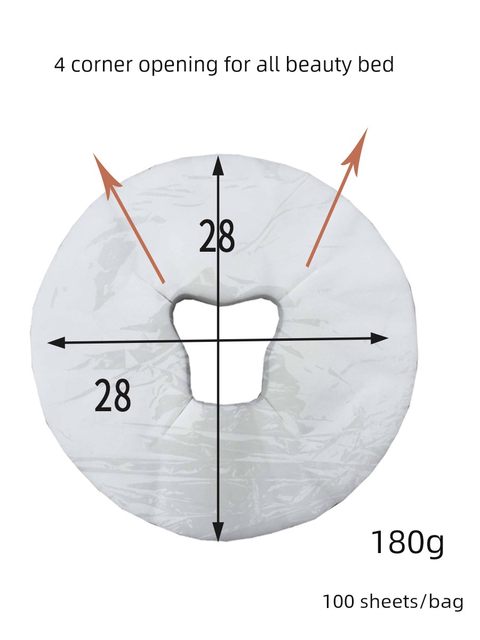 White bed sheets Disposable bed sheets Beauty salon supplies with holes Disposable facial towels Special for massage beds