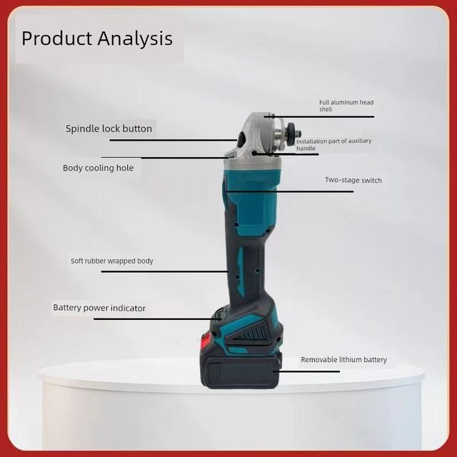Brushless lithium battery angle grinder genuine charging high power electric handheld grinder cutting machine Makita style grinder