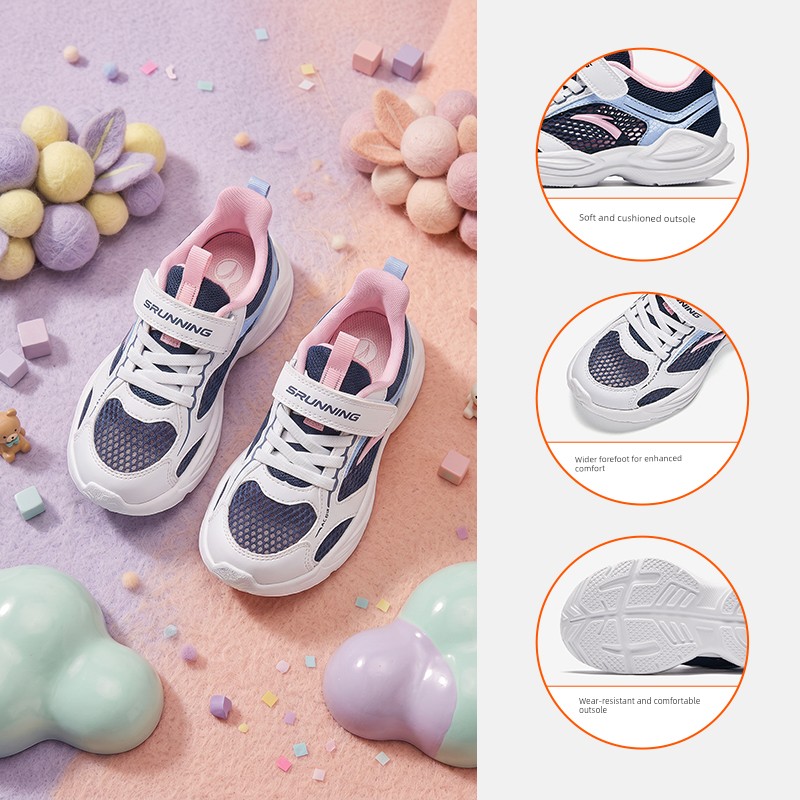 Anta Kids' Sports Shoes for Girls, 2026 Autumn Toddler Running Shoes, Baby Girl Shoes, Girls' Running Shoes — 6