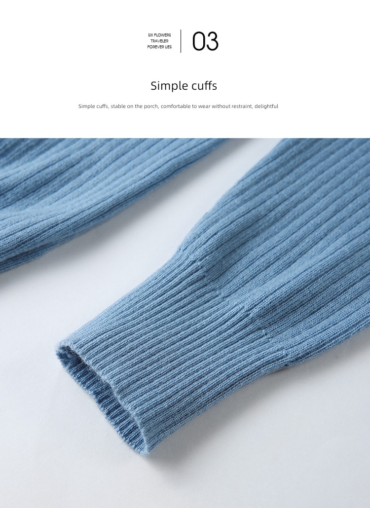 Vertical reduction Korean Fake two Splicing Condom V Collar sweater