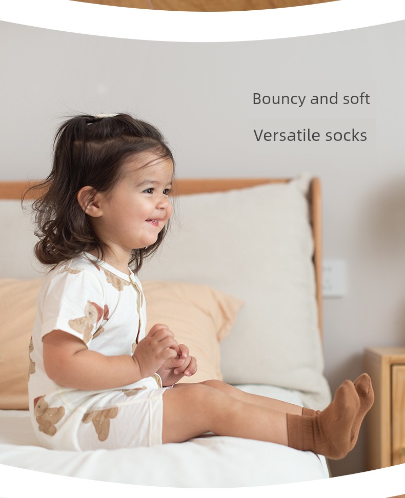 Koala Nose Nose [Elastic Soft Sunken Stripe Socks · Easiest for Match Tight] Men and Women Baby Breathable Multi-Color Baby Socks — 2