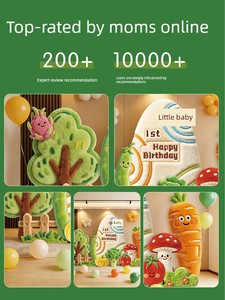 Children's First Birthday Decoration Scene Setup for Kids' Family Living Room, Simple Forest-Themed Balloons and Kt Boar