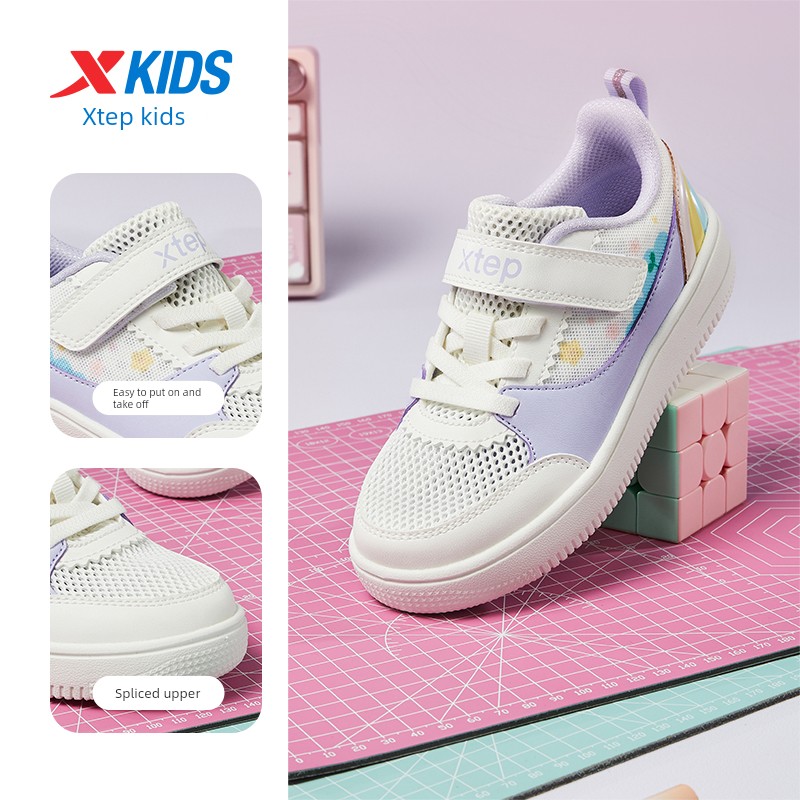 Xtep Children's Girls' Sneakers, Autumn Casual Shoes for Girls, Kindergarten Shoes, Sports Shoes, Non-Slip Soft-Soled Baby Shoes — 4
