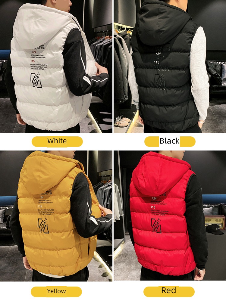 trend Wear out Men Spring and Autumn Down cotton Vest