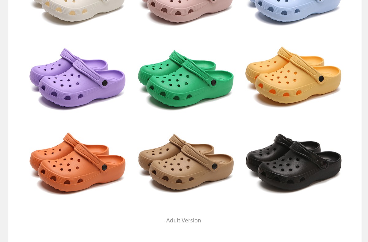 Thin Strap Children's Clogs Japanese Style Simple Boys' and Girls' Outdoor Beach Sandals Summer Parent-Child Closed-Toe Slippers — 4