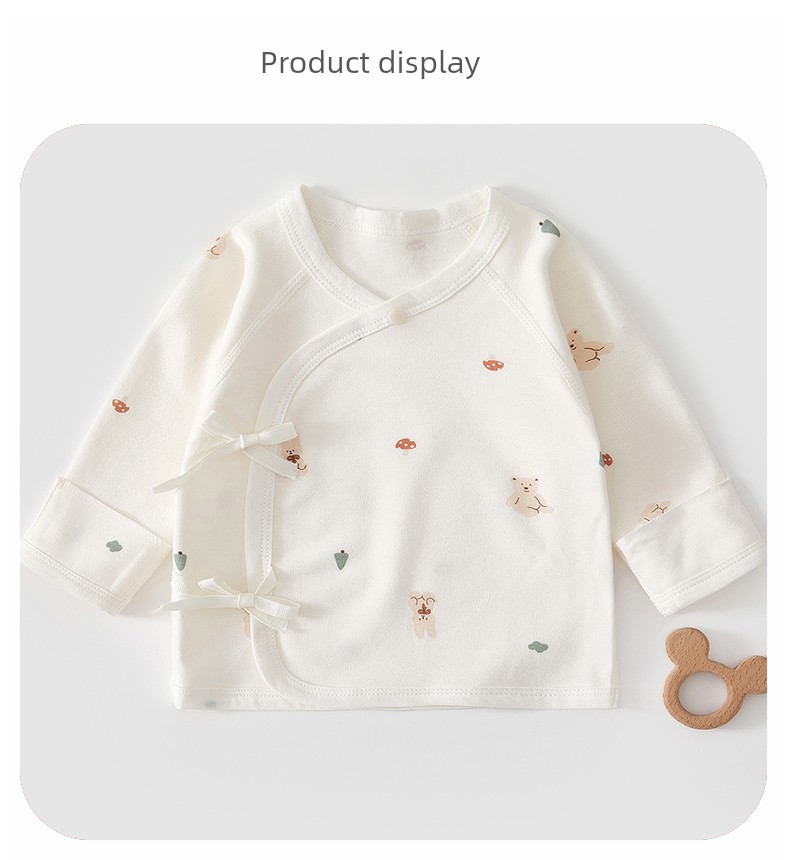 Jq Jingqi Half-Back Shirt for Newborns, Spring and Autumn Clothing, Size 52, Maternity Ward Robe, Newborn Baby Top, Class a — 11