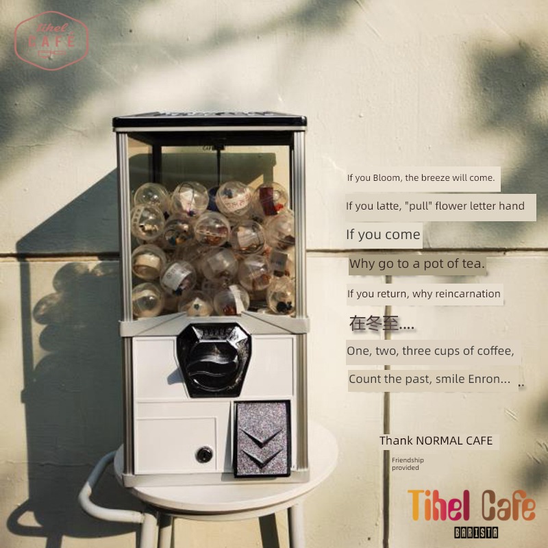 Coin operated Egg twisting machine activity Warm field Lottery machine capsule Coffee Toys automatic Vending machine give 100 The Ball 50 currency
