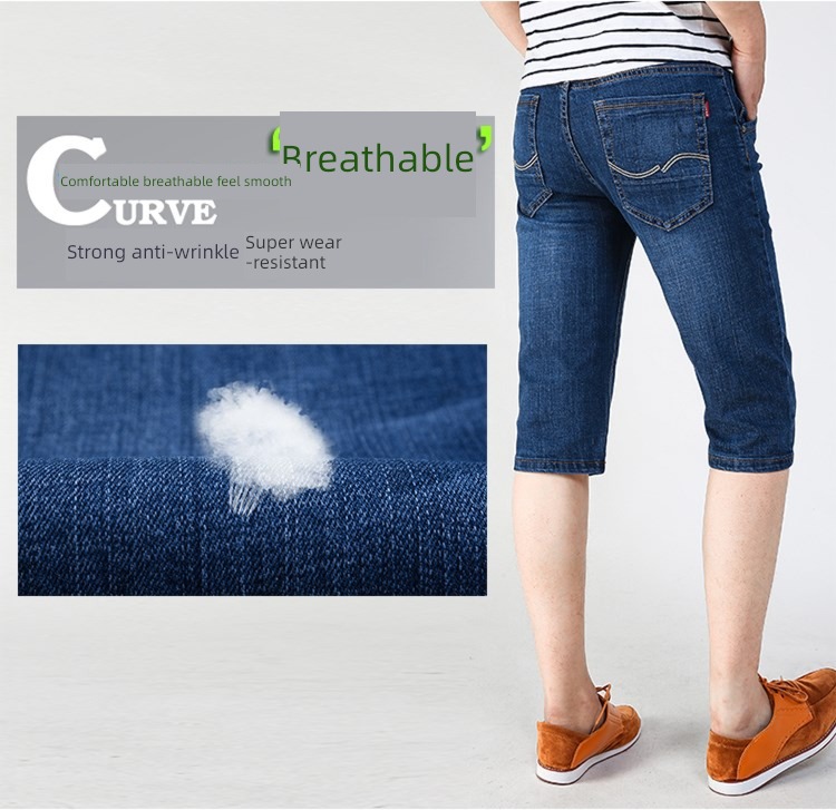 full marks summer Thin money elastic foreign trade Fattening Men's trousers