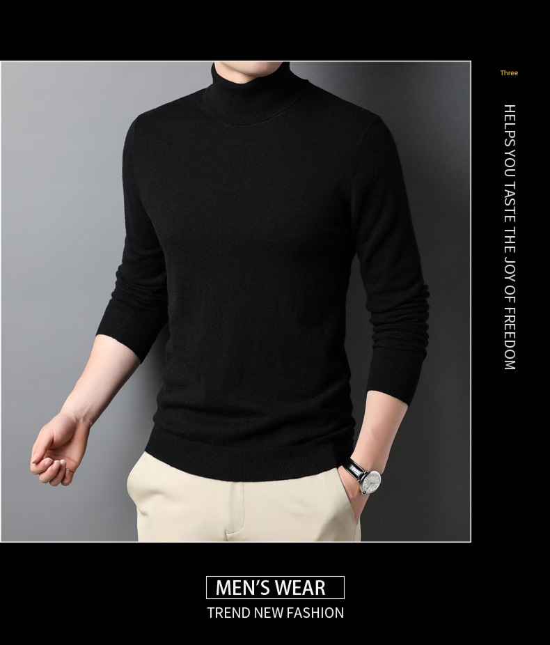 Spring, autumn and winter High collar Solid color Thin money Inner lap cardigan