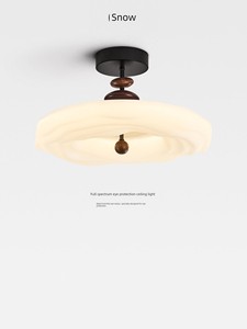 Medieval Style Bedroom Lamp, Retro Creative Cookie-Shaped Master Bedroom Lamp, Room Lighting, Children's Room Eye-Protec