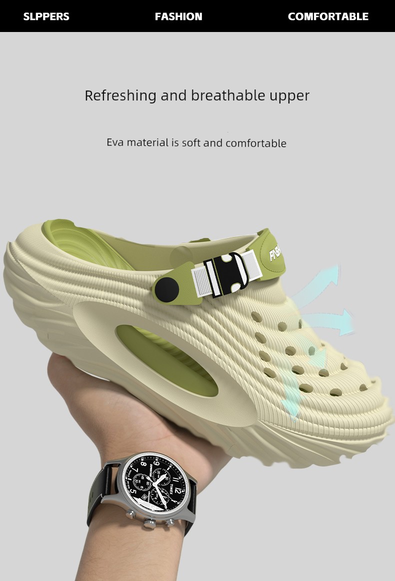Children's Croc Shoes Boys 2026 New Summer Youth Beach Non-Slip Sandals for Older Kids Boys' Outdoor Wear — 5