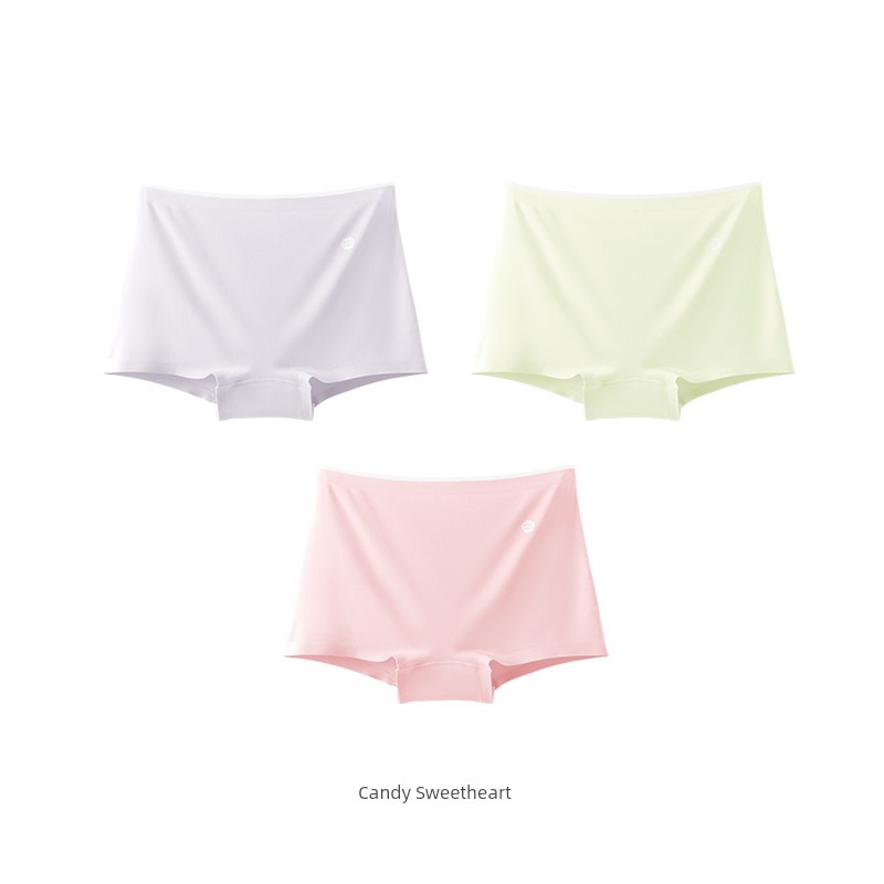 Mileyu Children's Breathable Moisture-Wicking 10A Antibacterial Underwear for Older Girls, Flat Boxer Shorts Without Pp Insert — 2