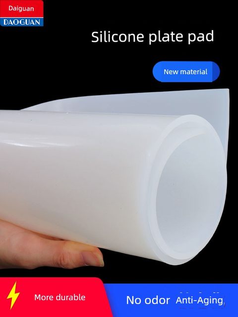 Silicone board high temperature resistant silicone gasket rubber square plate seal flat gasket thick processing silicone skin anti-slip food grade