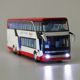 Boy bus toy model simulation double-decker bus alloy five-door bus children's small car
