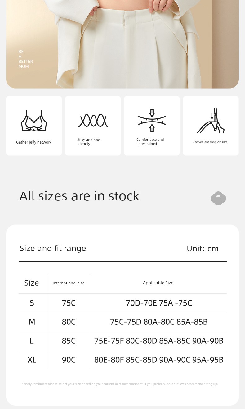 [Clearance] 129.9 Choose Any 2 Pieces October Crystal Maternity Nursing Bra Plus Size Breathable Postpartum Bra — 32