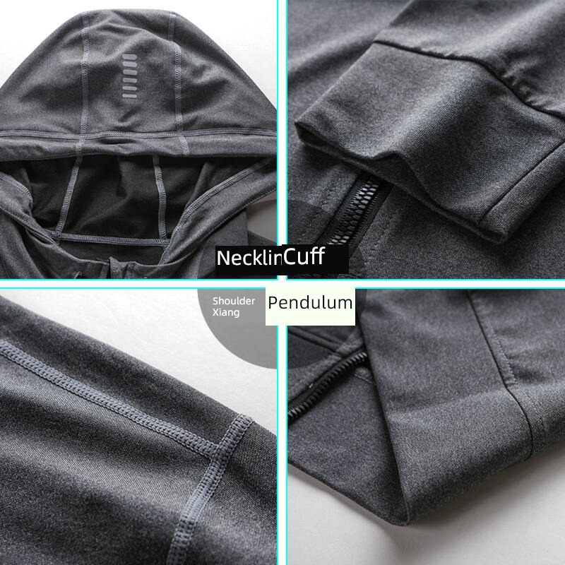 spring leisure time Hooded Jacket Bodybuilding quick-drying Sweater