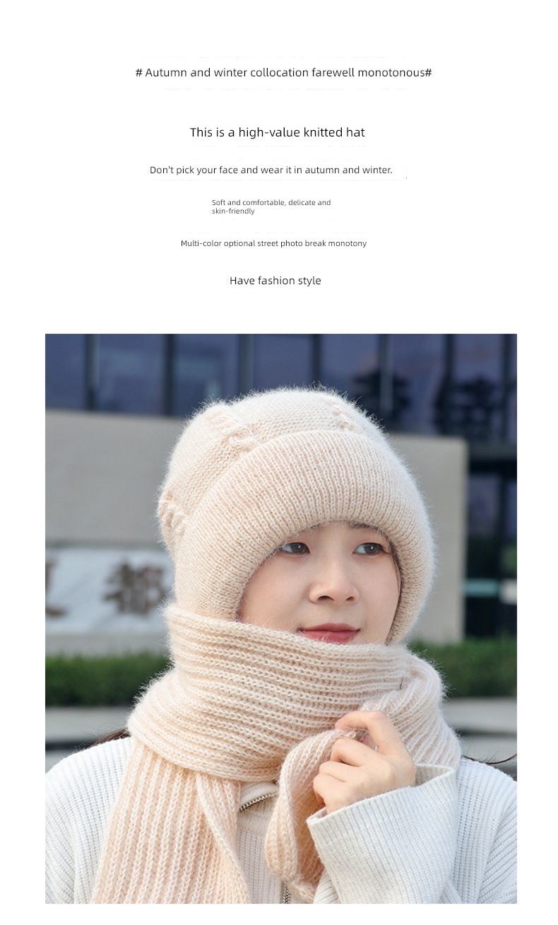 winter female scarf one squirrel Snow cap thickening