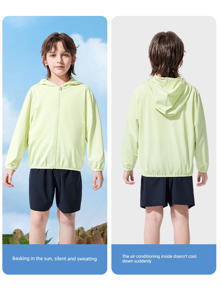 Jeanswest Children's Clothing 2026 New Boys' Sun Protection Clothing Ice Silk Children's Sun Protection Jacket Summer Wear Upf100+ — 4