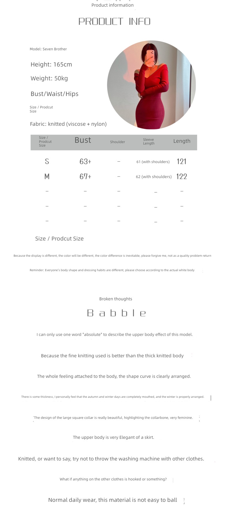Autumn and winter GQSTORE   Type X temperament knitting Dress