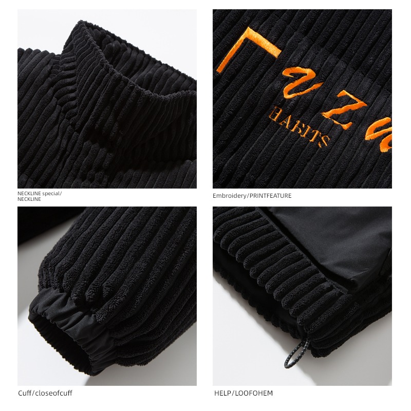 Wukong has goods Retro stand collar cotton-padded clothes loose coat Down Jackets