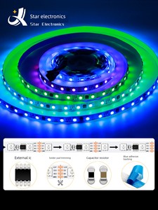 Tm1934 Bar Smart Colorful Light Strip 12V/24V5050 Smd Ktv Programmable Colorful Atmosphere Soft Light Strip
