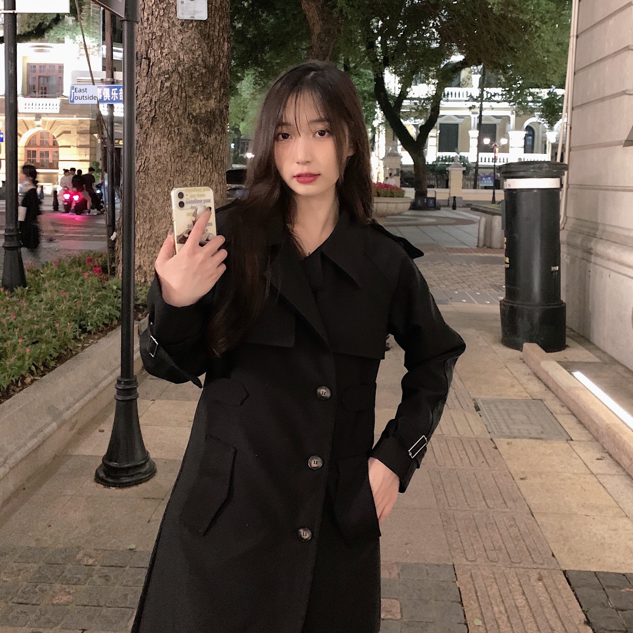 loose coat female Fat mm Medium and long term leisure time Windbreaker loose coat