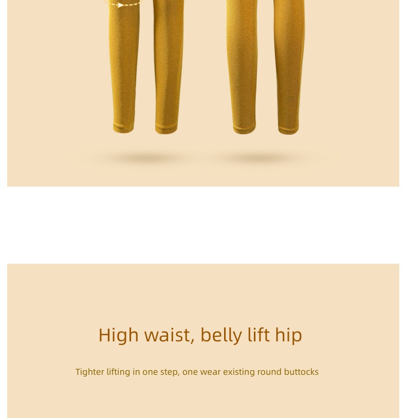 Autumn and winter Buttock lifting The abdomen Tight fitting wool Plush Leggings