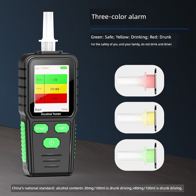 Yuanhengtong Blowing Alcohol Tester Drunk Driving Tester High-precision Alcohol Concentration Measuring Meter YHT930