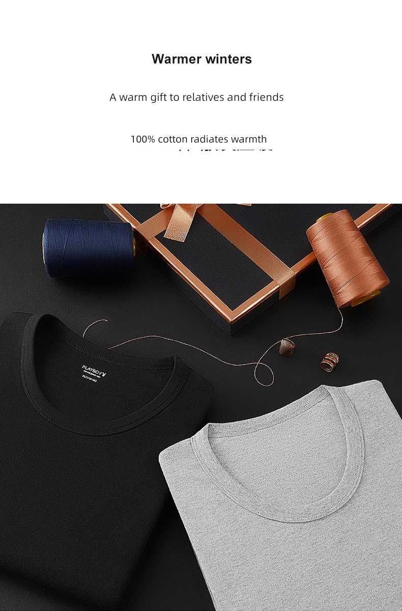 dandy man keep warm Underwear set male Cotton teenagers Autumn clothes and pants pure cotton Thread clothes and trousers winter