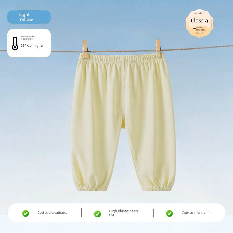 Miaotong Island Children's Pants, Infant and Toddler Big Bottom Pants, Summer Thin Breathable Baby Big Bottom Pants, Casual Pants for Outdoor Wear — 5