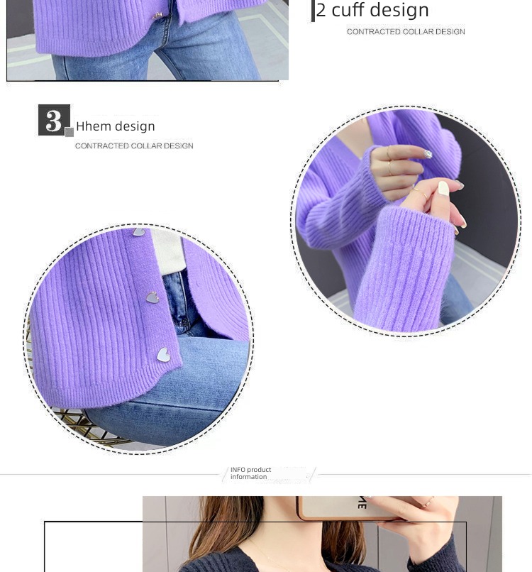 ma'am spring and autumn winter Advanced sense Hot money knitting Cardigan