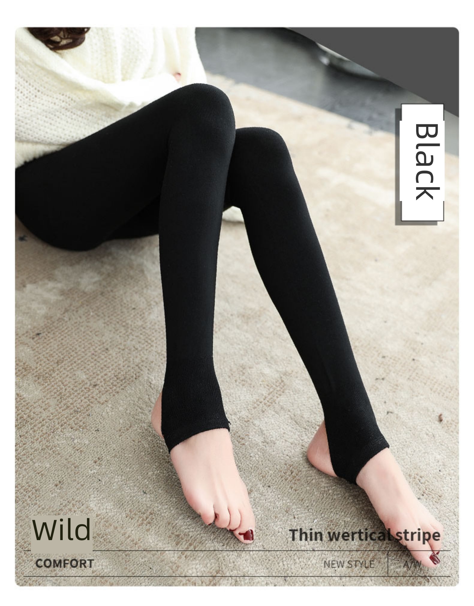 Autumn and winter thickening Wear inside and outside High waist elastic force Leggings