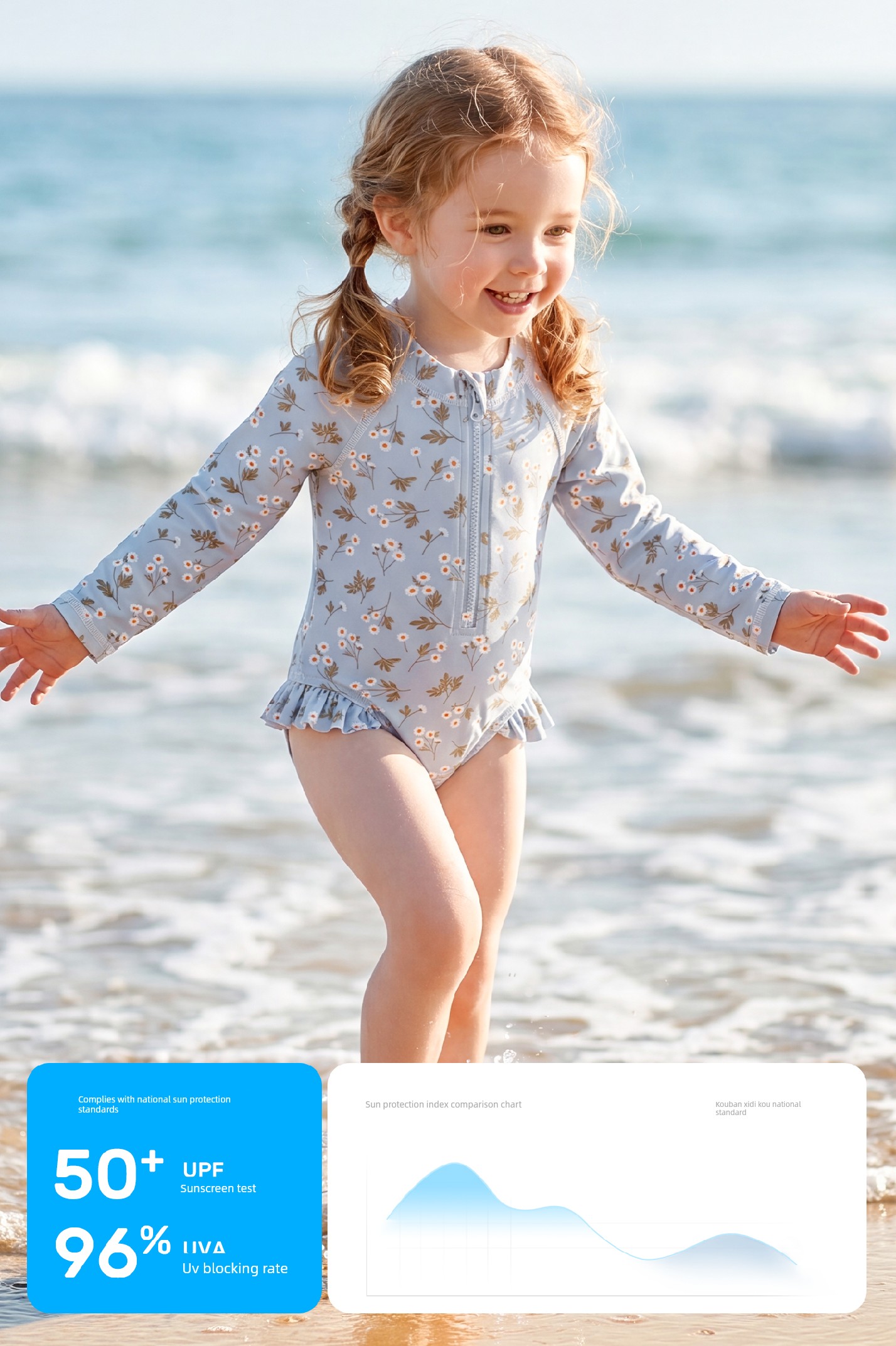 Banxidi Girls' Sun Protection Swimsuit 2026 New Baby Cartoon One-Piece Long-Sleeved Swimsuit Kidsren's Princess Swimsuit — 5