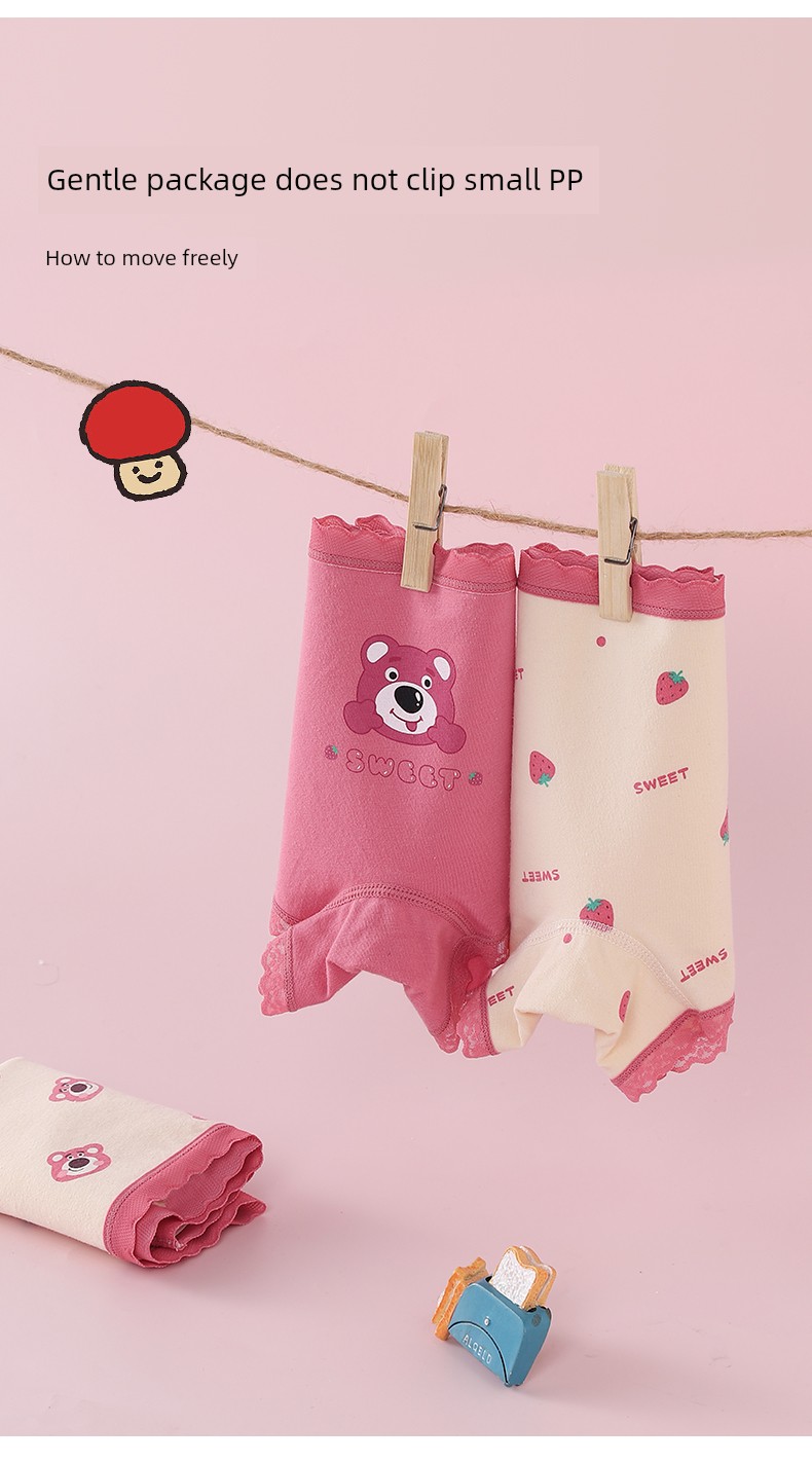 Children's Underwear Girl Pure Cotton Boxer Shorts Baby Girl All Cotton Briefs Little Girl Boxer Antibacterial without Pp — 4