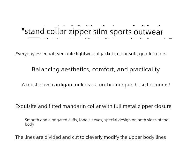 Yiqiuma Girls' 2026 Autumn New Sporty Zipper Short Jacket for Older Children, Slim Fit, Fashionable and Stylish — 2