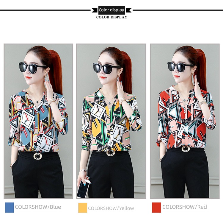 Stylish and versatile Long sleeve jacket Women Chiffon shirt