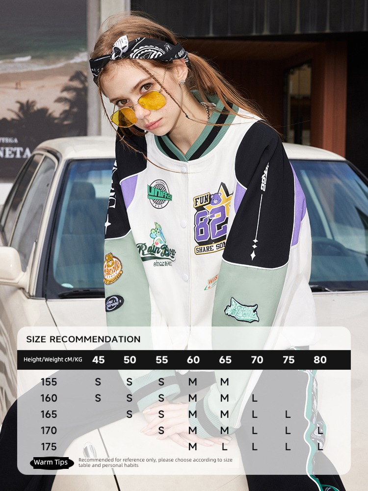 love Bear Splicing easy racing Jacket mlb