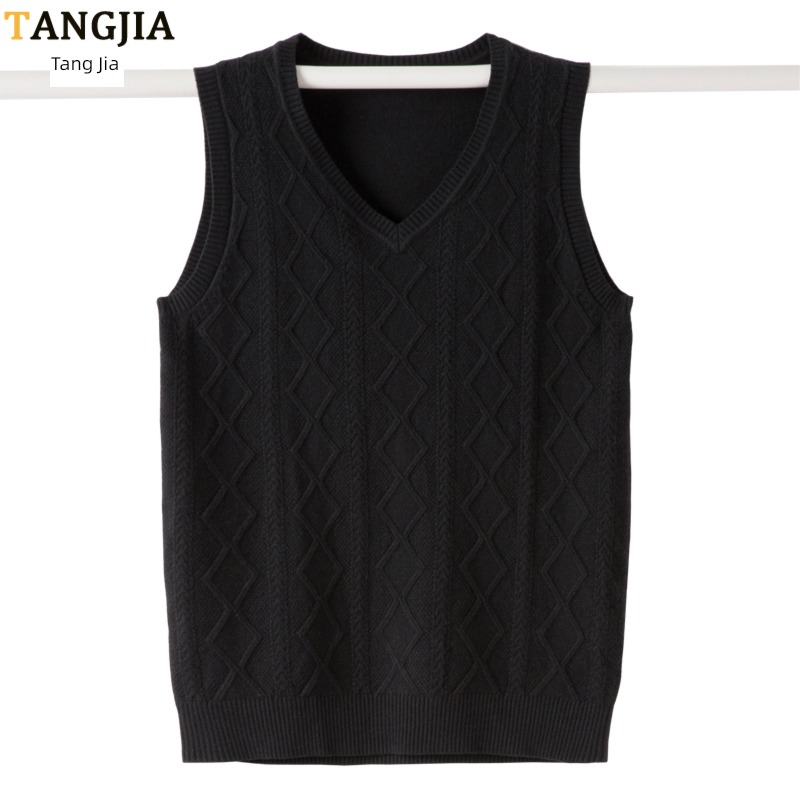 V-collar teenagers Autumn and winter easy Wool knitting vest