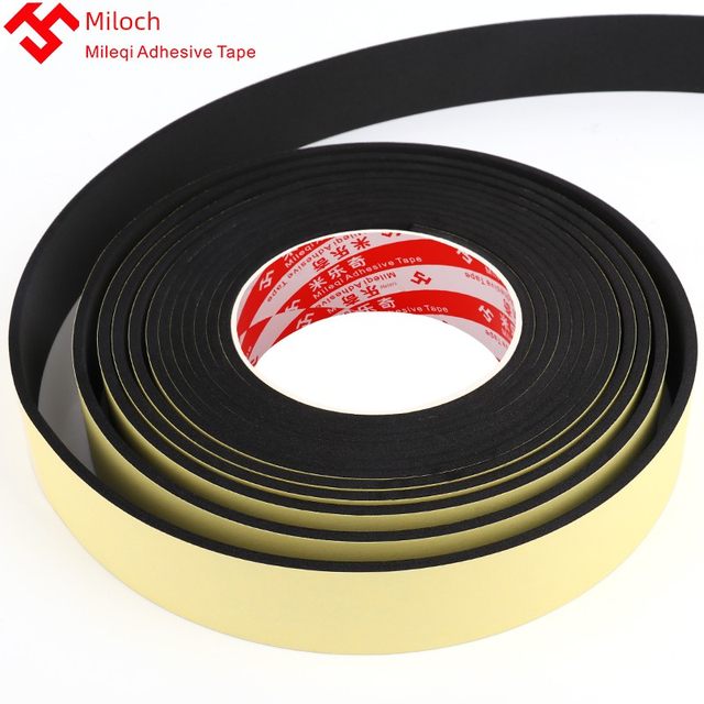 Self-adhesive sealing strip single-sided adhesive doors and windows electric cabinet waterproof shock absorbing strip eva foam board sponge strip cushioning pad