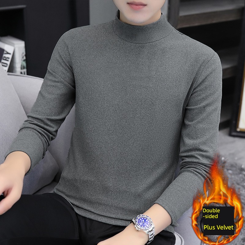 Long sleeve Half high collar teenagers two-sided Derong Undershirt
