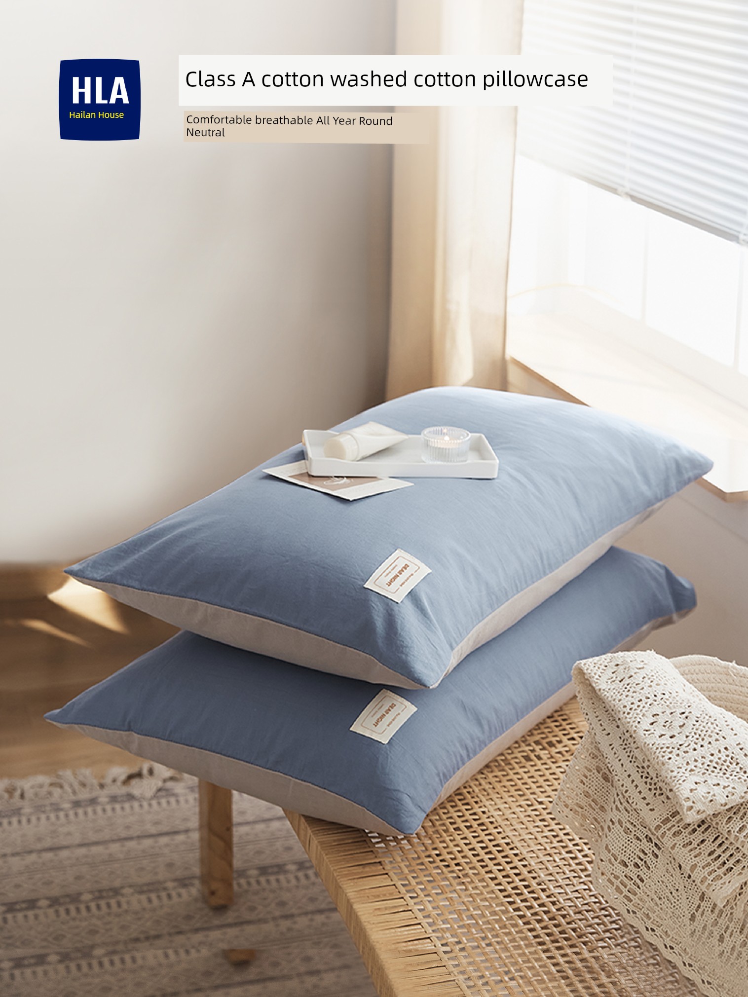 2026 New Pure Cotton Pillowcase Pillow Cover Autumn and Winter Pair Set Single Household Children's Pillowcase 48Cmx74Cm