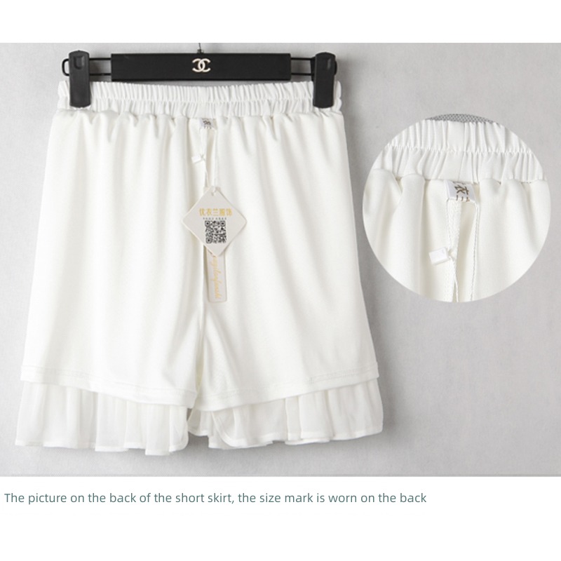 Chiffon Fat mm Big size Pleat Light proof UltraShort  Culotte