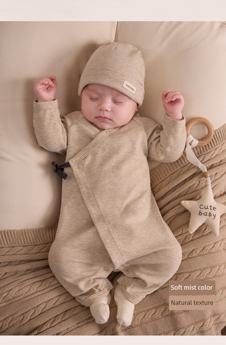 Koala Nose [Pure Color Soft Mist·Newborn Atmosphere] Basic Versatile Four-Season Romper for Newborns — 6