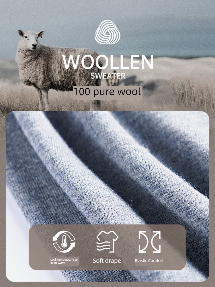 Seven wolves 100% Undershirt keep warm man sweater