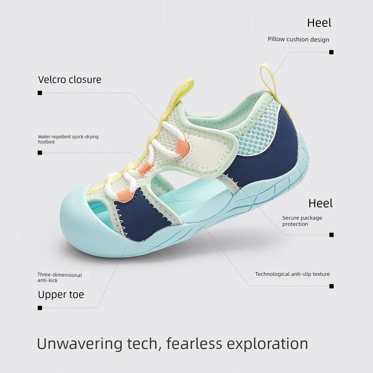 [Bee Wish Society] Balabala Kidsren's Shoes, Kidsren's Sandals, Quick-Drying, Soft-Soled, Breathable, Sports-Friendly Summer Shoes — 3