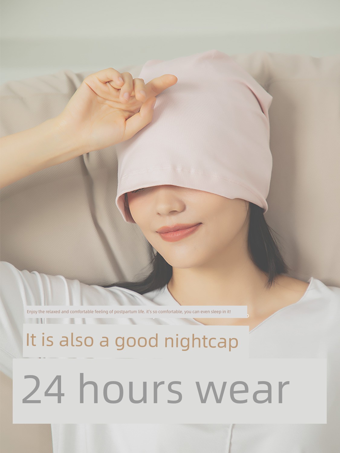 Chenghuluo Summer Single Layer & Thin Postpartum Confinement Cap — 3