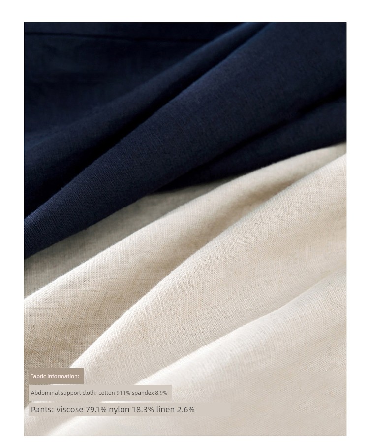 Jq Jingqi Maternity Pants for Spring and Summer, New Style Linen Thin Wide-Leg Pants That Don'T Tighten Around the Belly during Pregnancy — 6