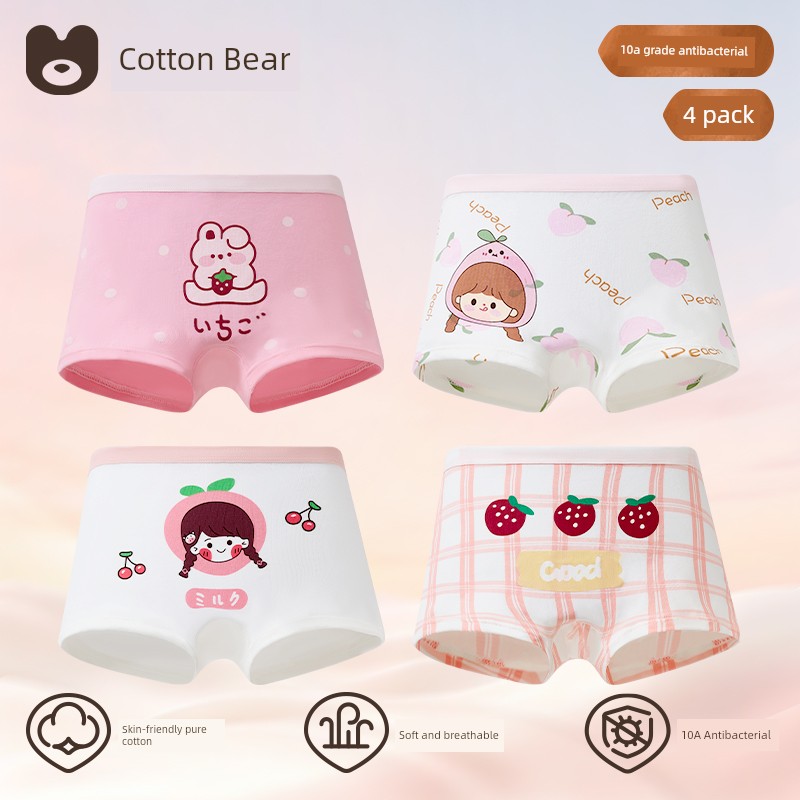 Girl Underwear Pure Cotton Kids Triangle Shorts Little Girl 100% Cotton 100% Shorts Baby Girl Underpants 2024 New Arrival — 6